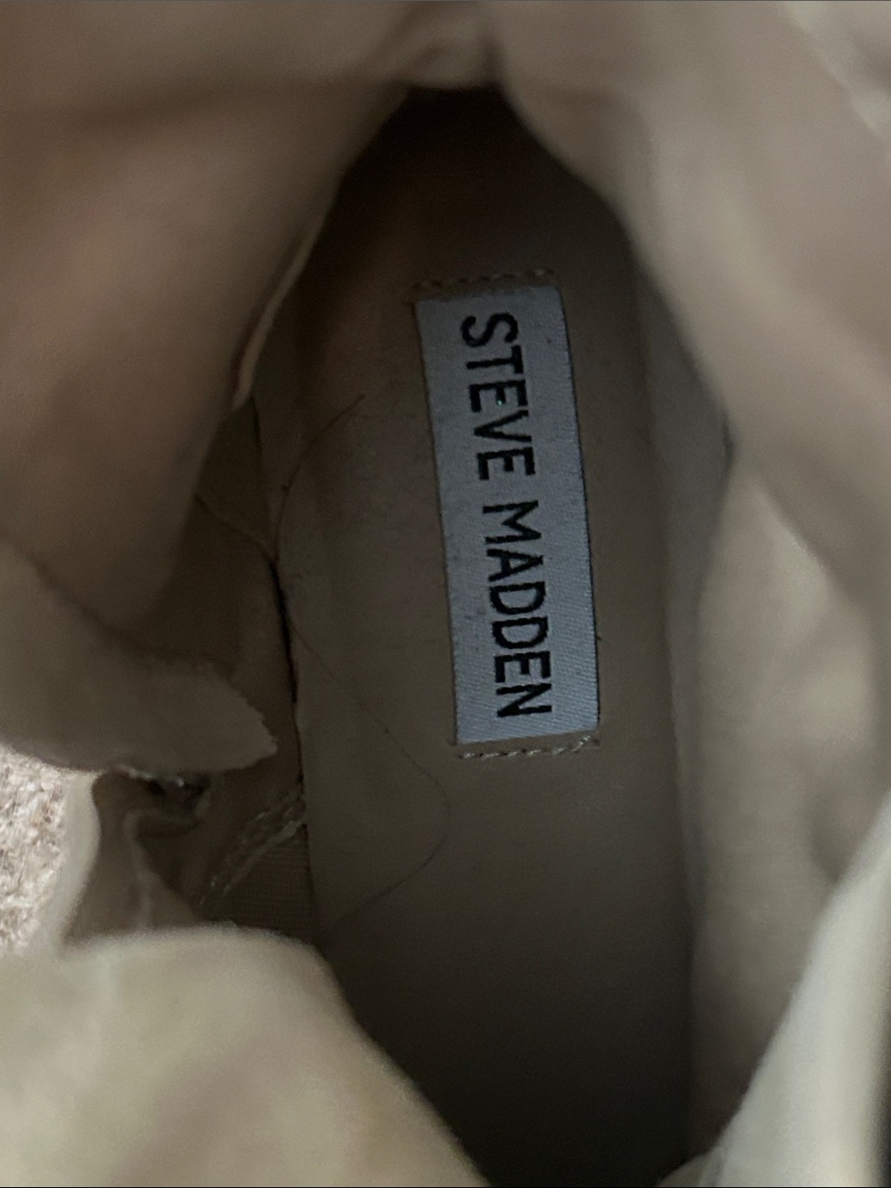 STEVE MADDEN: Women's Lace-Up Suede Combat Boots - Beige - Picture 2 of 6
